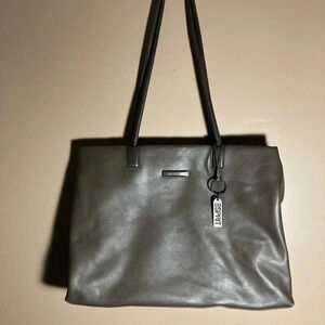 Esprit  brown faux leather messenger shoulder bag